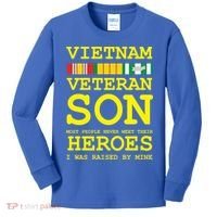 Vietnam Veteran Son Gift For Veterans Day Gift Kids Long Sleeve Shirt thumb 0
