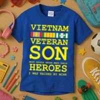 Vietnam Veteran Son Gift For Veterans Day Gift Kids T-Shirt thumb 3