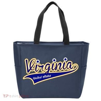 Virginia Varsity Style Tote Bag