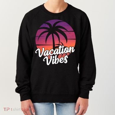 Vacation Vibes Tropical Retro Sunset Women's Sweatshirt