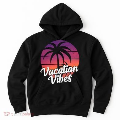 Vacation Vibes Tropical Retro Sunset Hoodie