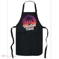 Vacation Vibes Tropical Retro Sunset Apron thumb 0