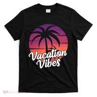 Vacation Vibes Tropical Retro Sunset T-Shirt thumb 0