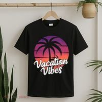 Vacation Vibes Tropical Retro Sunset T-Shirt thumb 2
