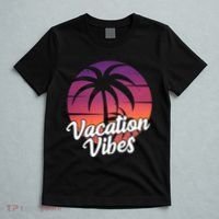 Vacation Vibes Tropical Retro Sunset T-Shirt thumb 5