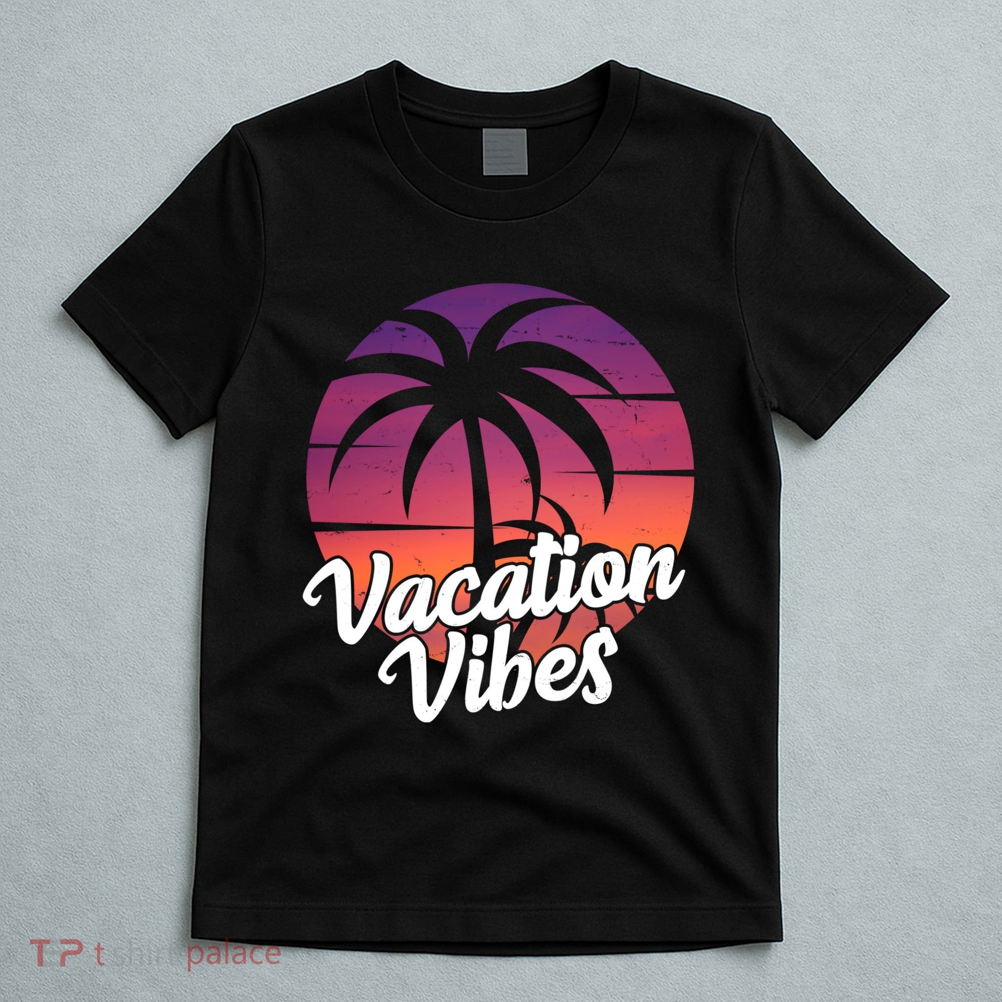 Vacation Vibes Tropical Retro Sunset T-Shirt