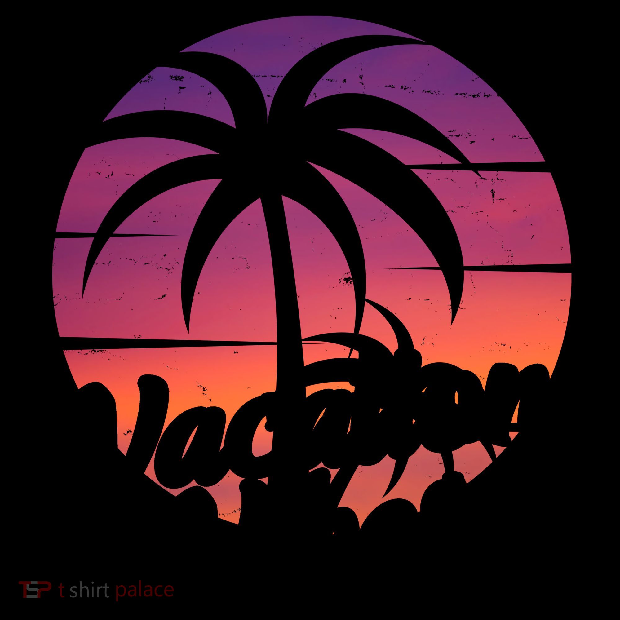Vacation Vibes Tropical Retro Sunset Coffee Mug