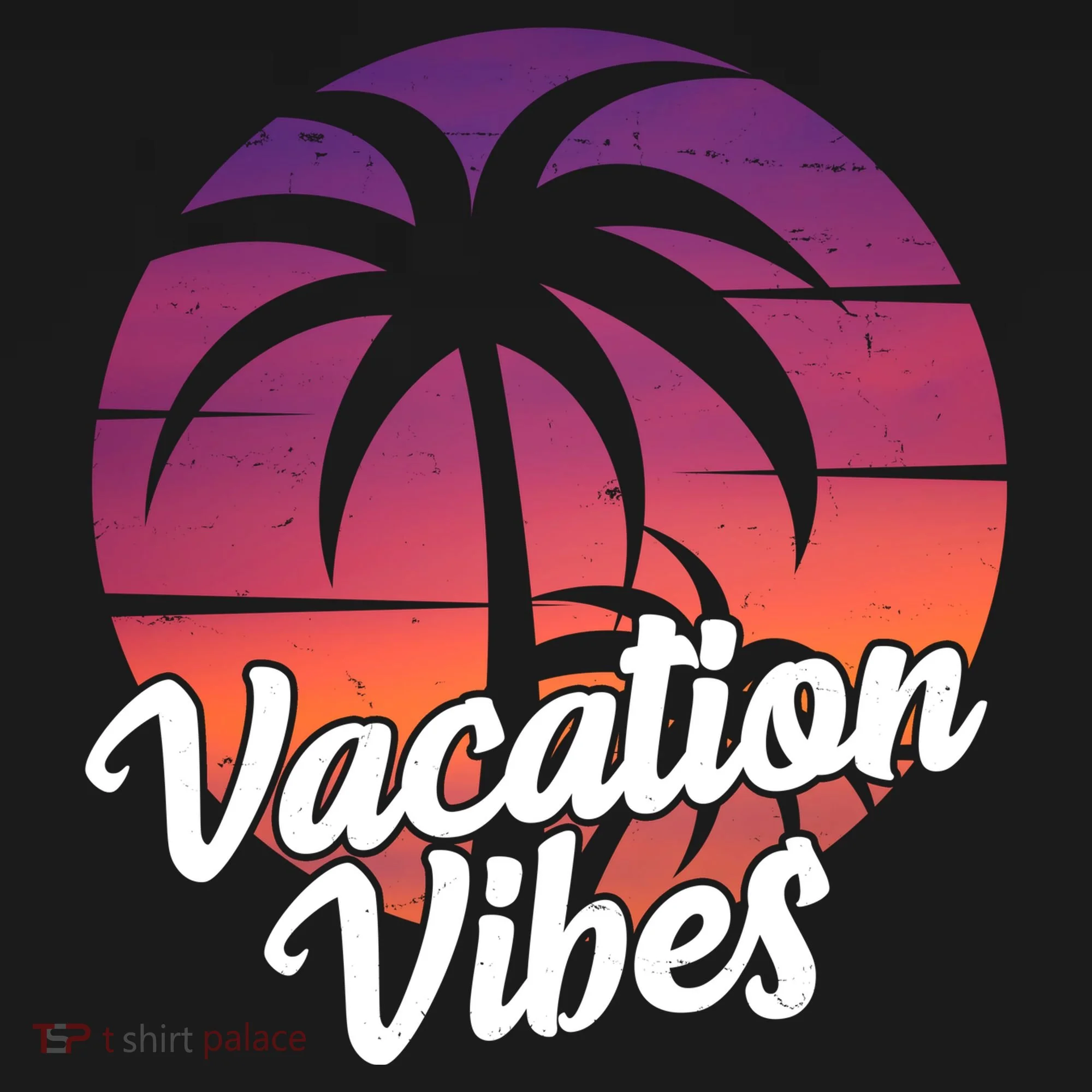 Vacation Vibes Tropical Retro Sunset Women's Hoodie