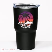 Vacation Vibes Tropical Retro Sunset Tumbler thumb 0