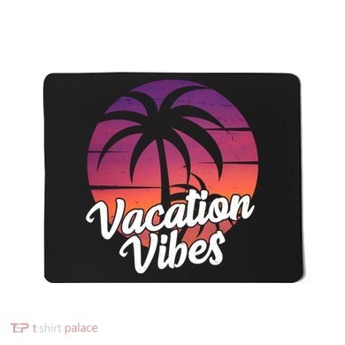 Vacation Vibes Tropical Retro Sunset Mousepad