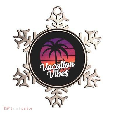 Vacation Vibes Tropical Retro Sunset Ornament