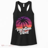 Vacation Vibes Tropical Retro Sunset Women's Tank Top thumb 0