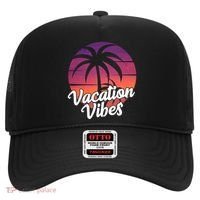 Vacation Vibes Tropical Retro Sunset Hat thumb 0