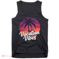 Vacation Vibes Tropical Retro Sunset Tank Top thumb 0