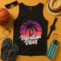 Vacation Vibes Tropical Retro Sunset Tank Top thumb 4
