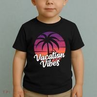 Vacation Vibes Tropical Retro Sunset Toddler T-Shirt thumb 2
