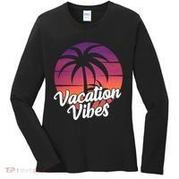 Vacation Vibes Tropical Retro Sunset Women's Long Sleeve Shirt thumb 0