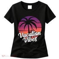 Vacation Vibes Tropical Retro Sunset Women's T-Shirt thumb 0