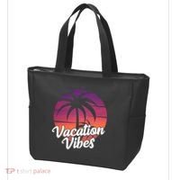 Vacation Vibes Tropical Retro Sunset Tote Bag thumb 3