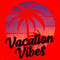 Vacation Vibes Tropical Retro Sunset Santa Hat thumb 1