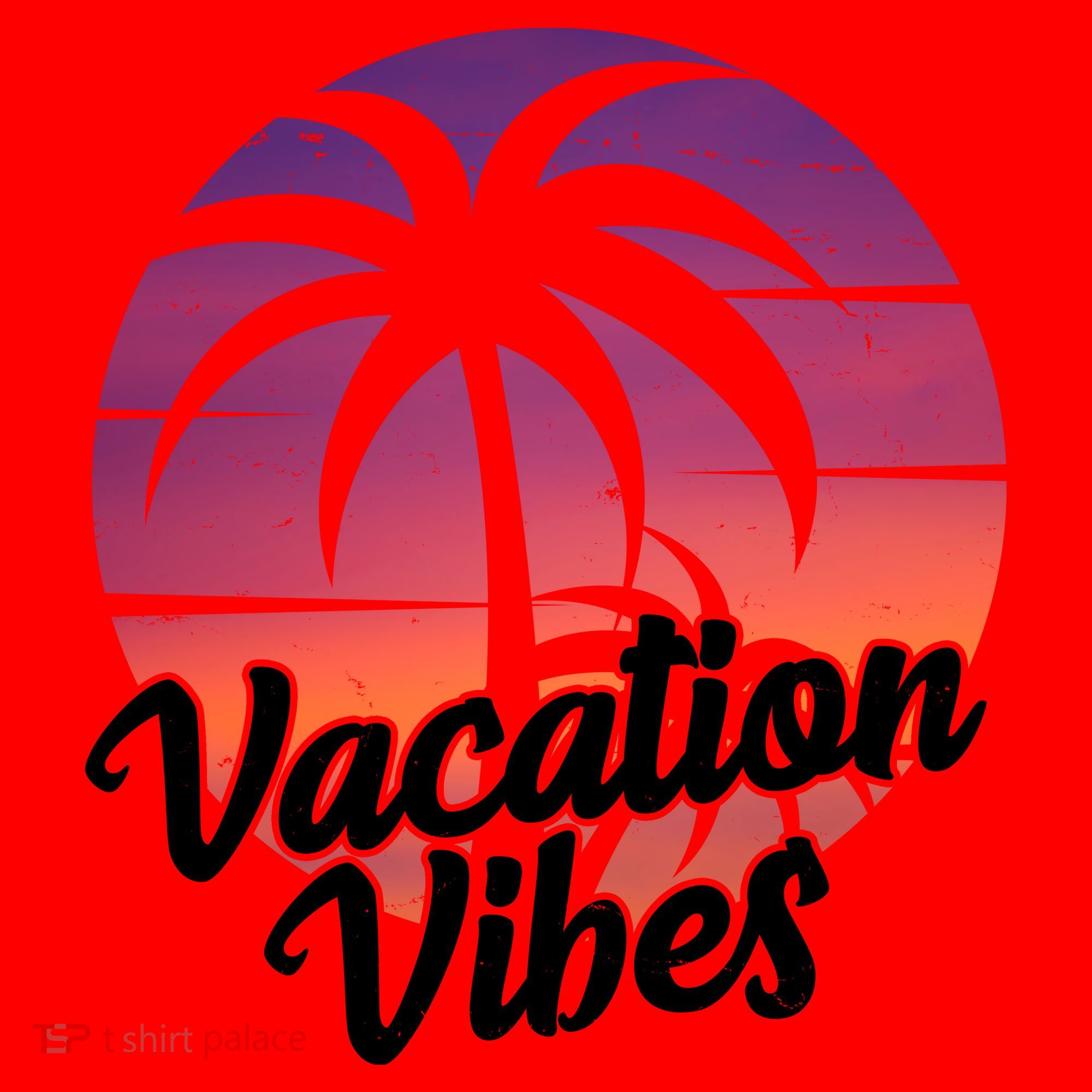 Vacation Vibes Tropical Retro Sunset Santa Hat