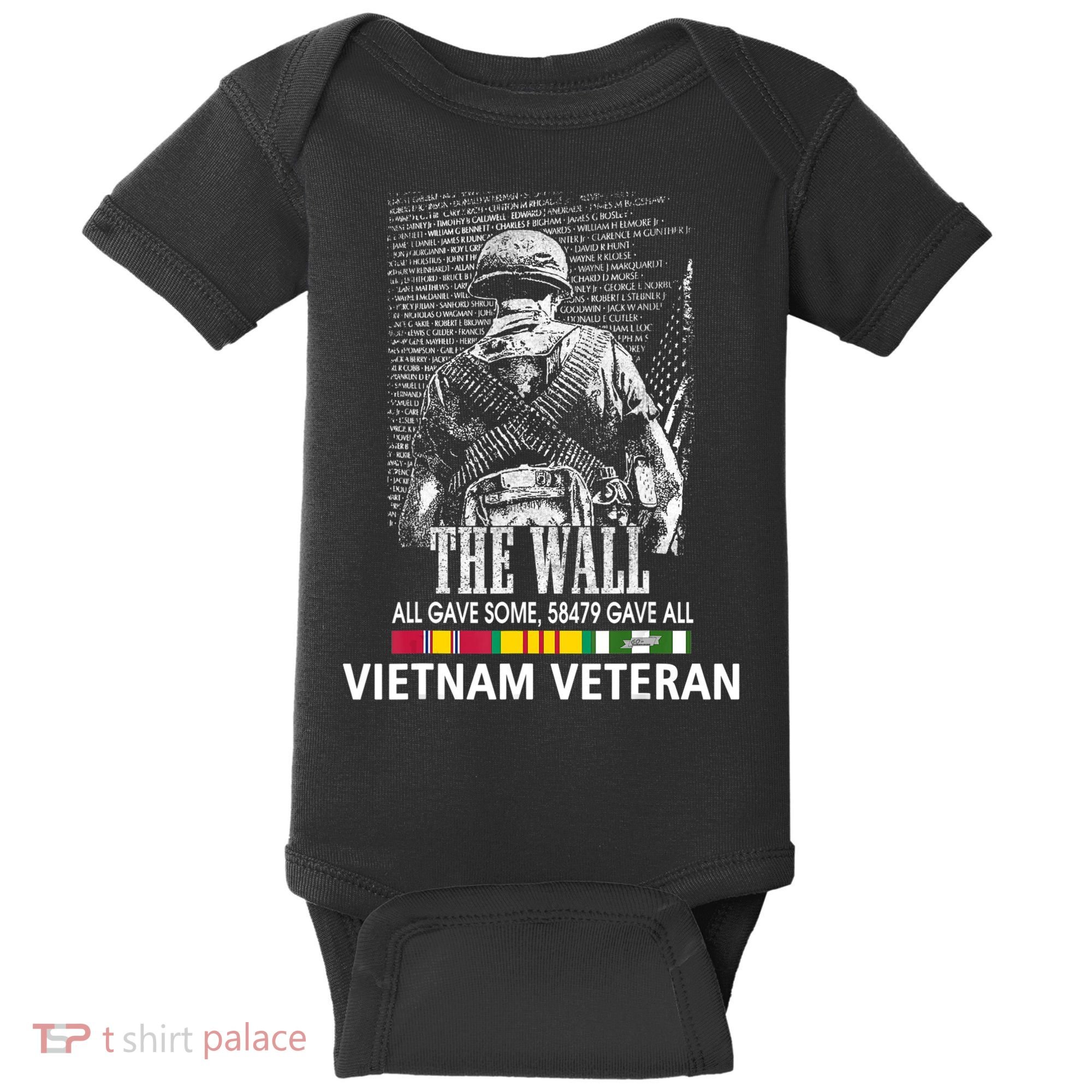 Vietnam Veteran The Wall All Gave Some 58479 Gave All Baby Bodysuit