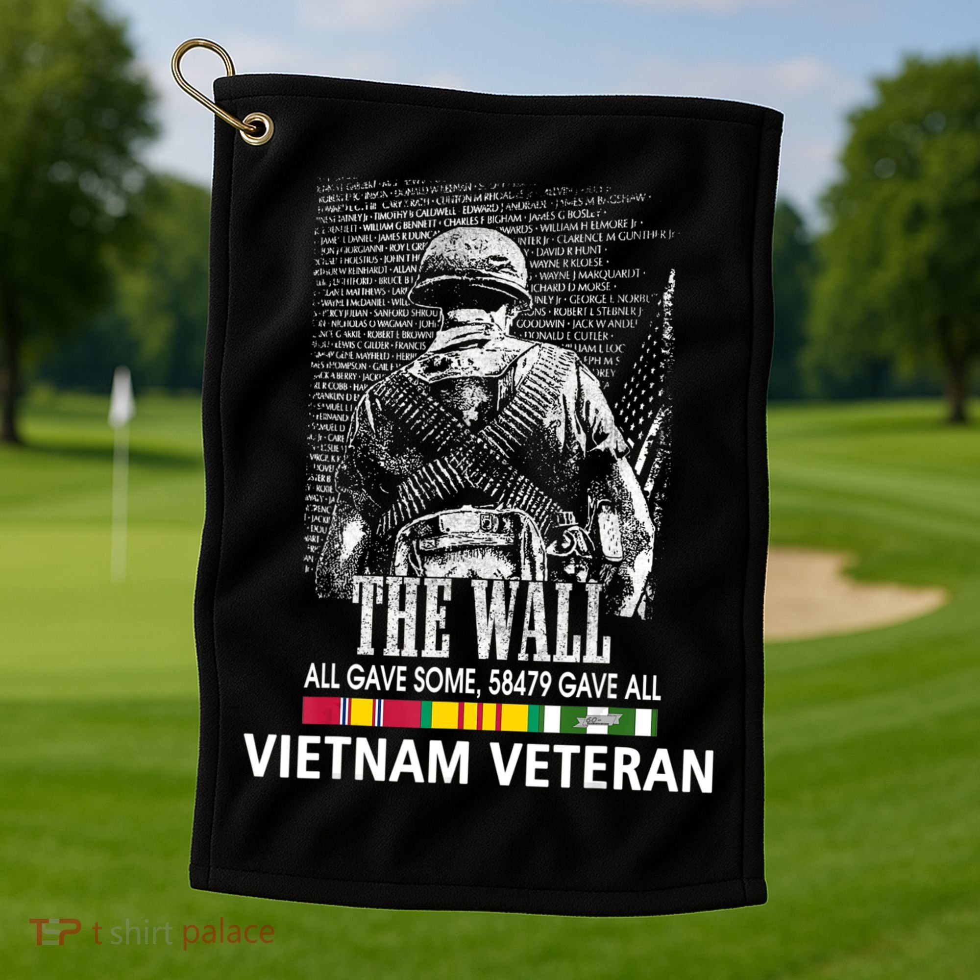Vietnam Veteran The Wall All Gave Some 58479 Gave All Golf Towel