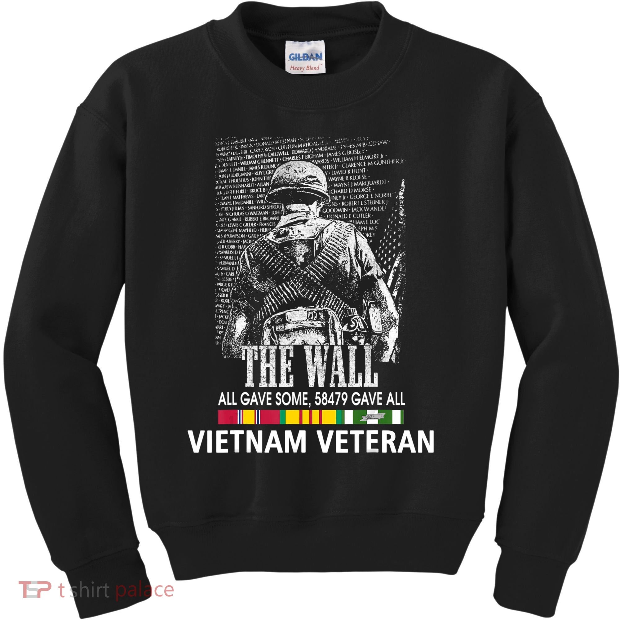 Vietnam Veteran The Wall All Gave Some 58479 Gave All Kids Sweatshirt