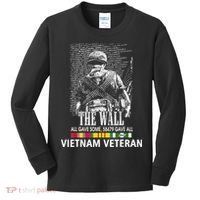 Vietnam Veteran The Wall All Gave Some 58479 Gave All Kids Long Sleeve Shirt thumb 0