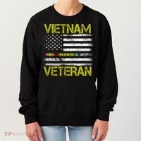Vietnam Veteran USA Flag Ribbon Gift Women's Sweatshirt thumb 0
