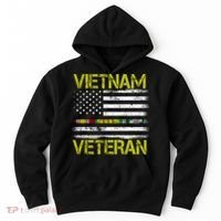 Vietnam Veteran USA Flag Ribbon Gift Hoodie thumb 0
