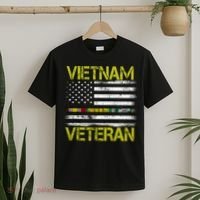 Vietnam Veteran USA Flag Ribbon Gift T-Shirt thumb 2