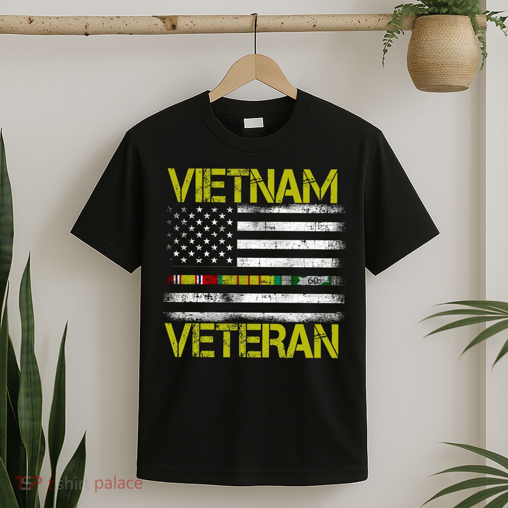 Vietnam Veteran USA Flag Ribbon Gift T-Shirt