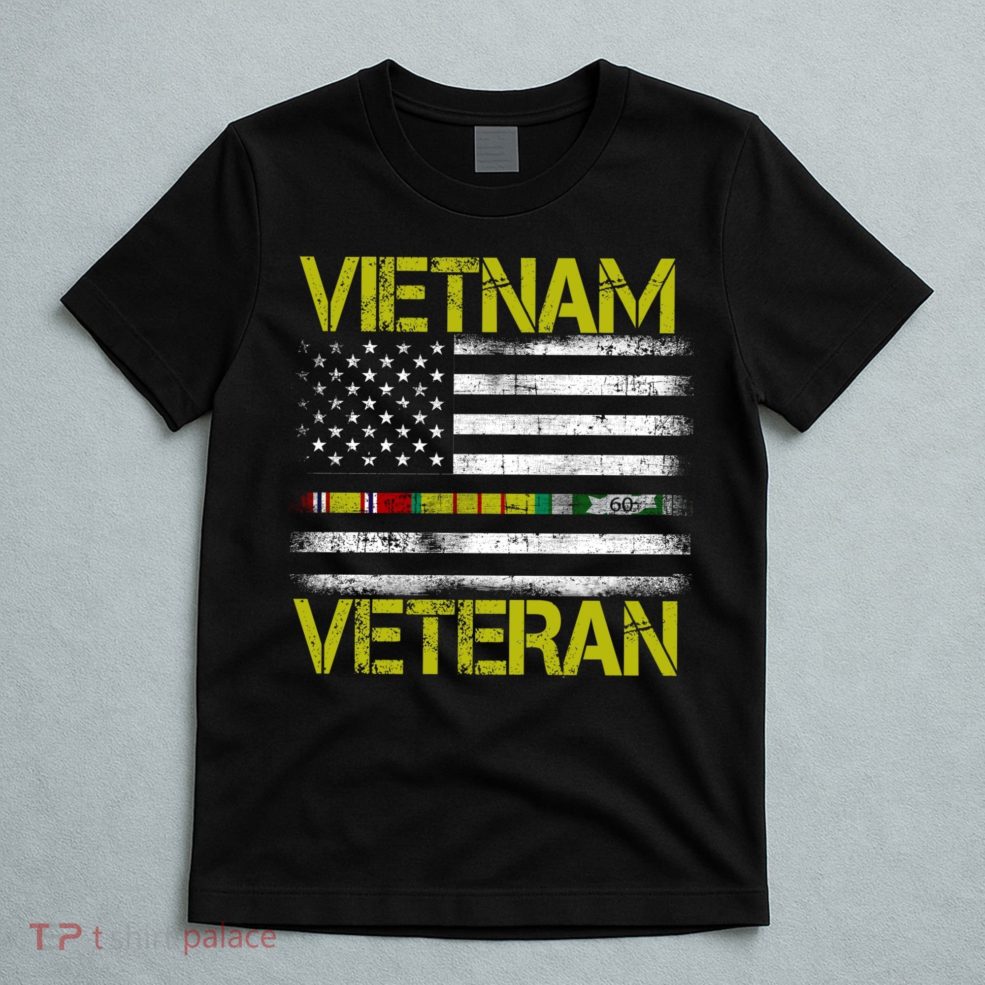 Vietnam Veteran USA Flag Ribbon Gift T-Shirt