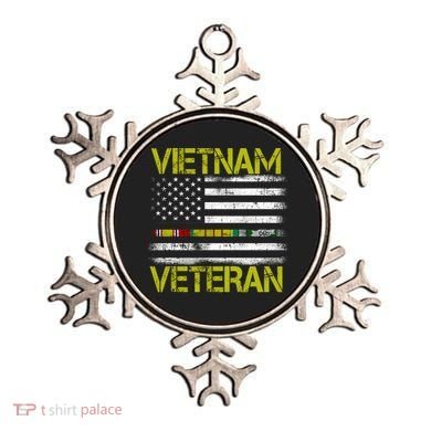 Vietnam Veteran USA Flag Ribbon Gift Ornament