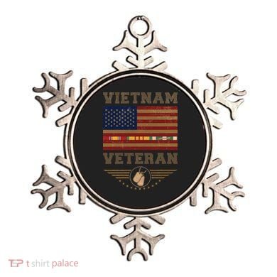Vietnam Veteran US Flag Dog Tags Ornament