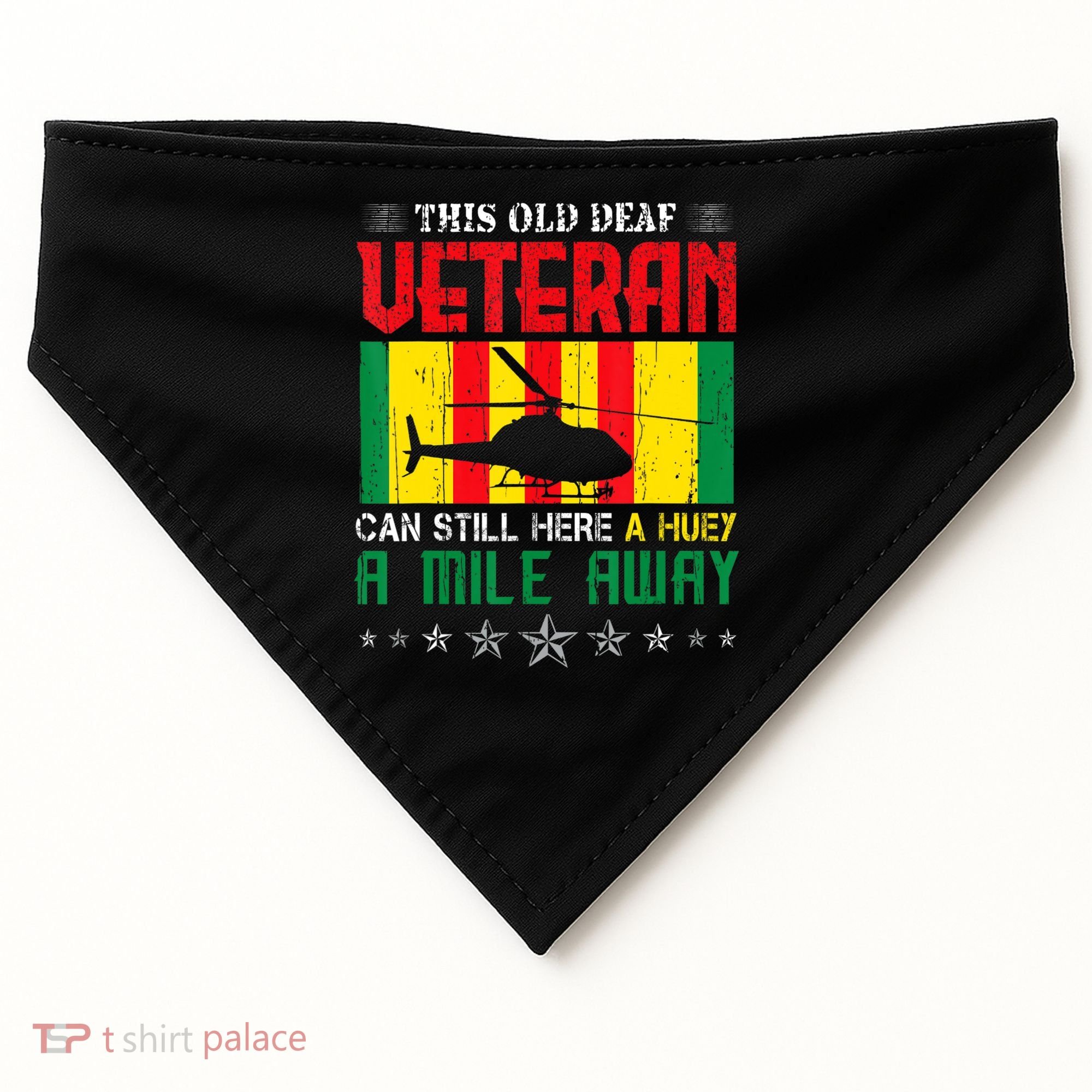 Vietnam Veteran Uh1 Huey Helicopter USA-Made Doggie Bandana
