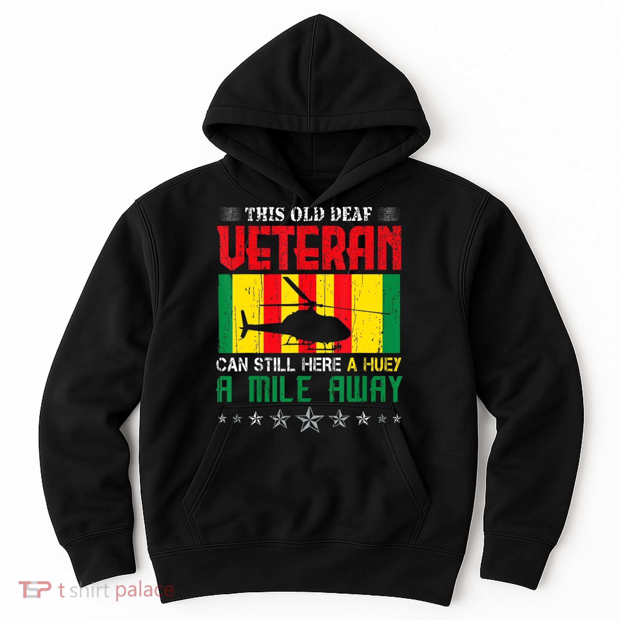 Vietnam Veteran Uh1 Huey Helicopter Hoodie