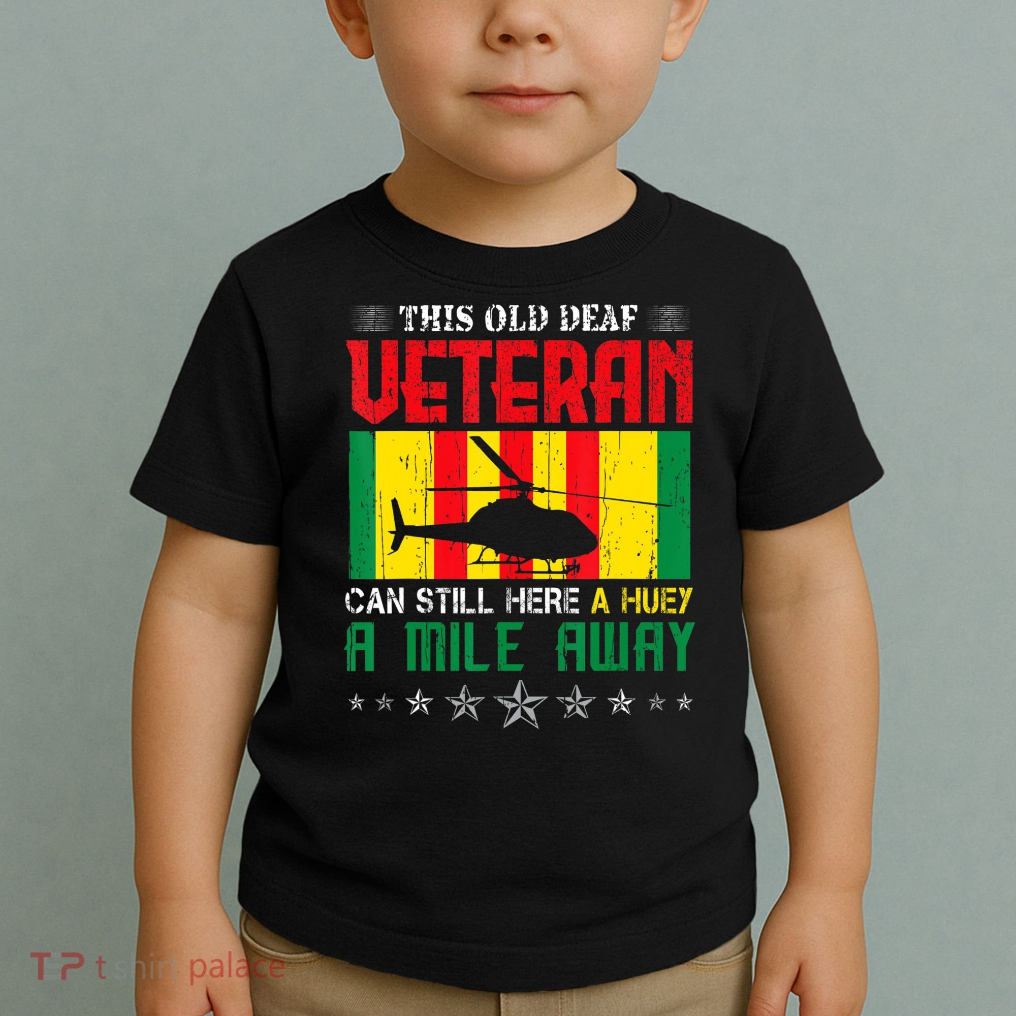 Vietnam Veteran Uh1 Huey Helicopter Toddler T-Shirt