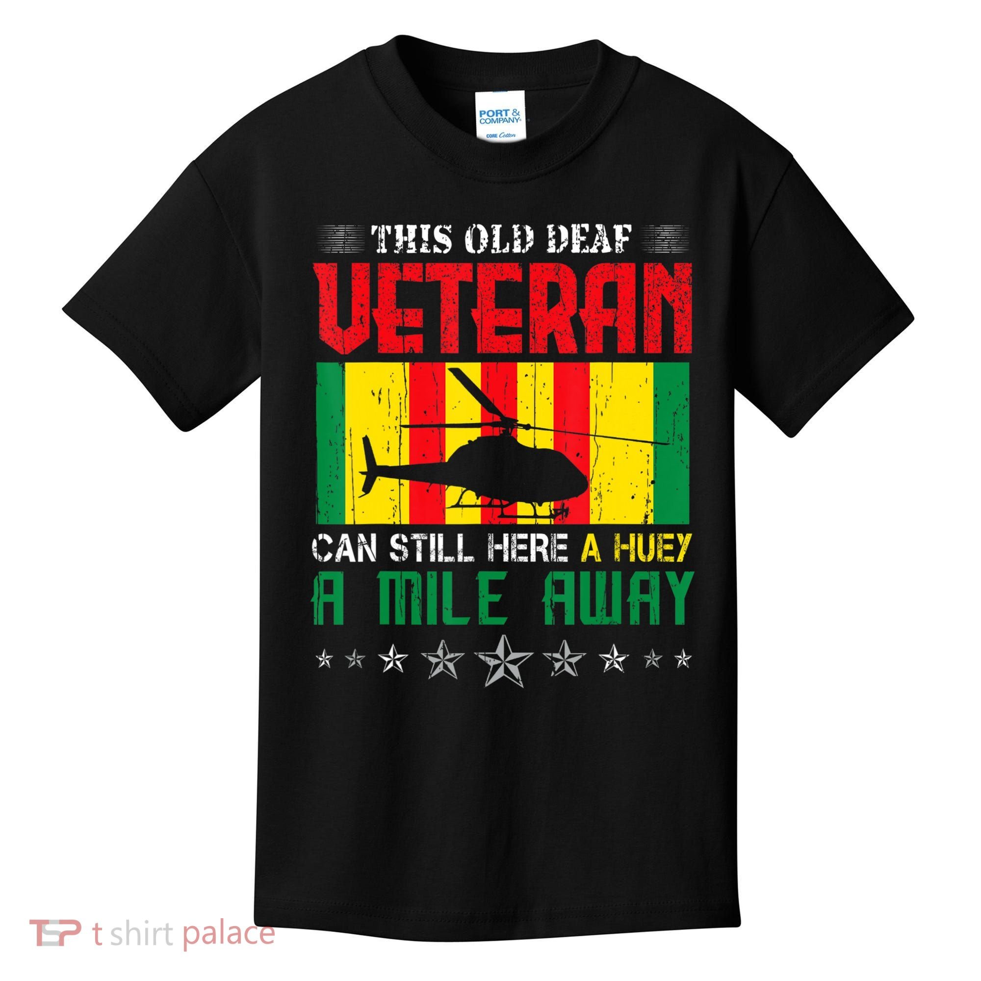 Vietnam Veteran Uh1 Huey Helicopter Kids T-Shirt