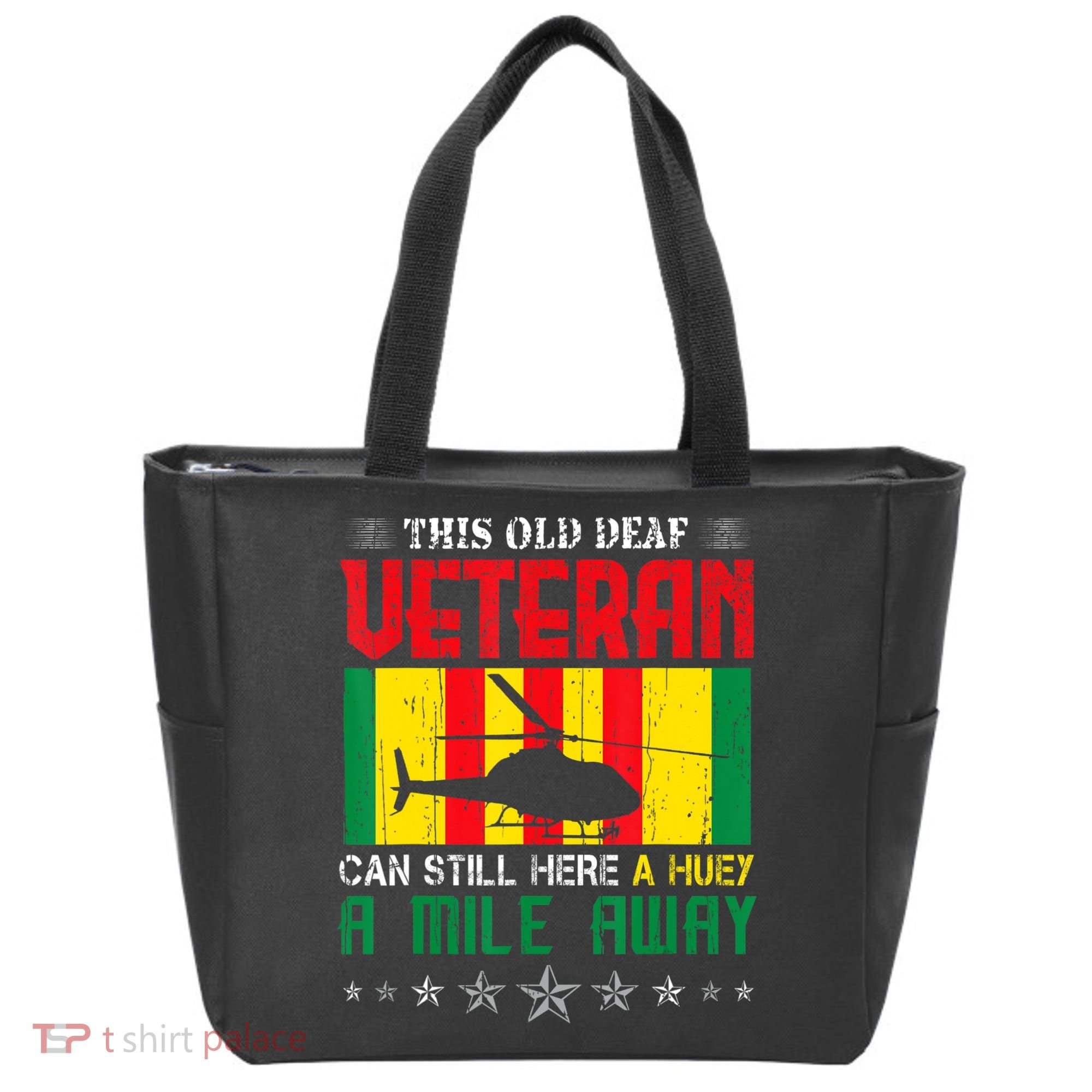 Vietnam Veteran Uh1 Huey Helicopter Tote Bag