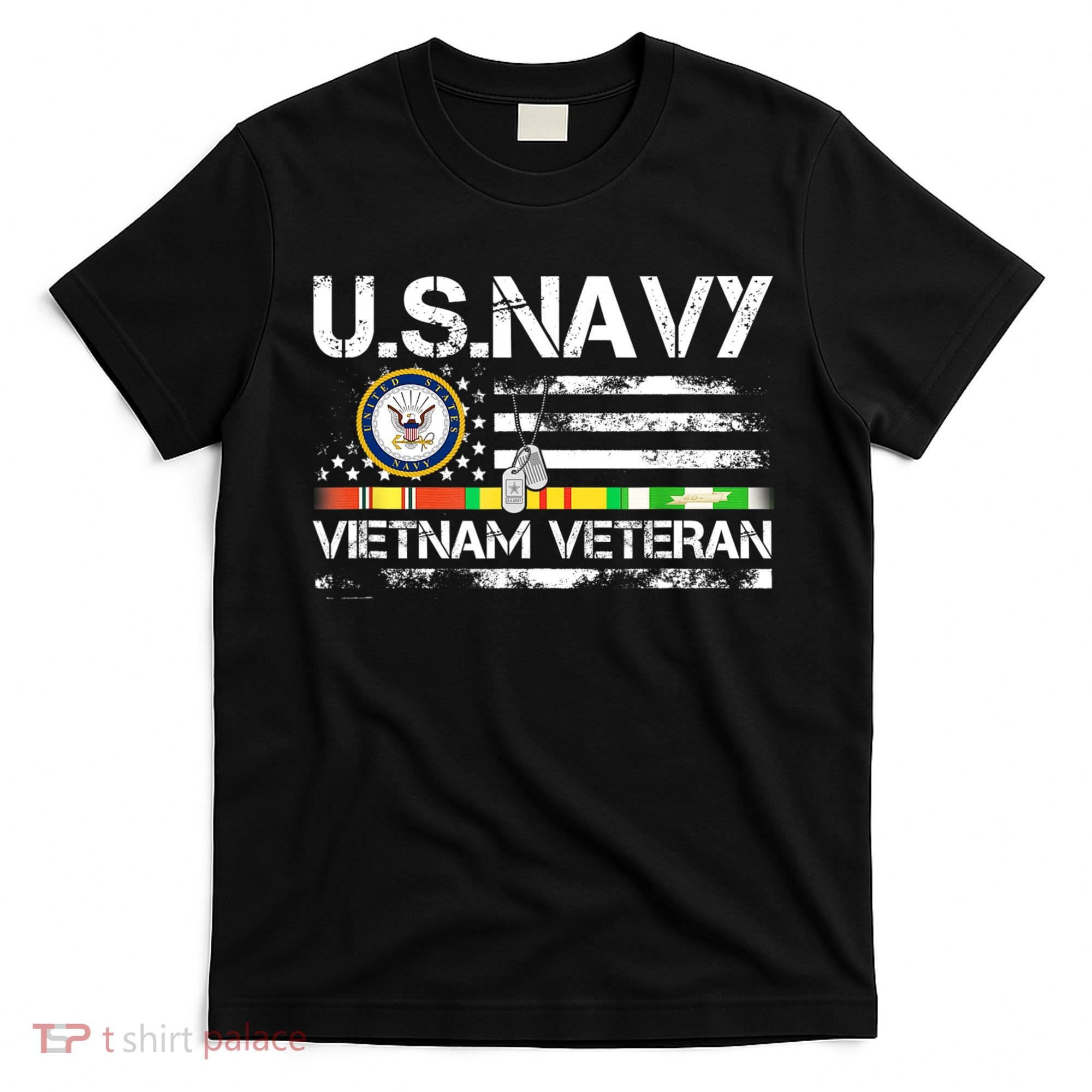 Vietnam Veteran Vintage US Flag Military Vet Gift T-Shirt