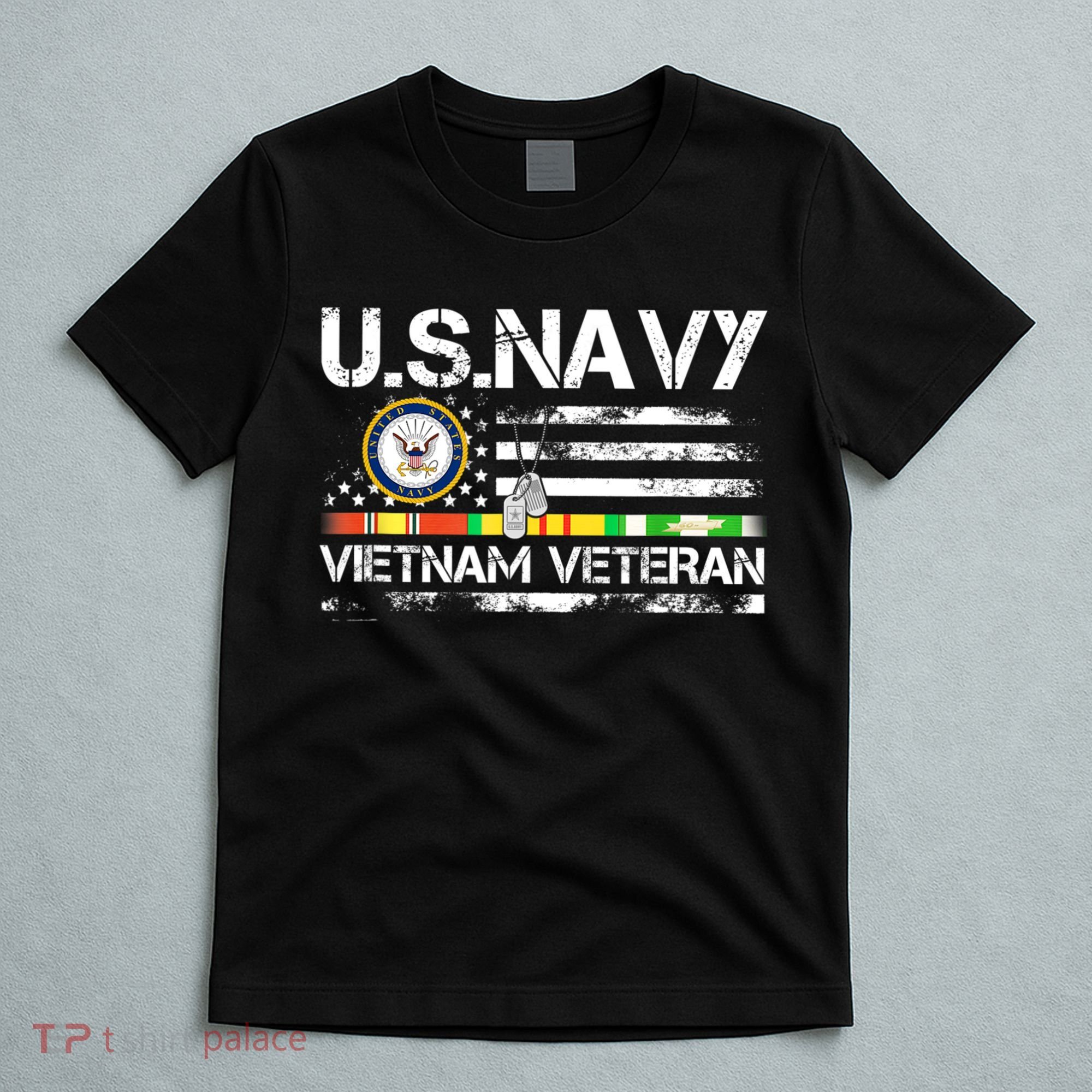 Vietnam Veteran Vintage US Flag Military Vet Gift T-Shirt