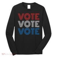 Vote Vote Vote Red White Blue Retro Election  Long Sleeve Shirt thumb 0