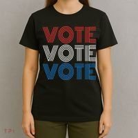 Vote Vote Vote Red White Blue Retro Election  T-Shirt thumb 4