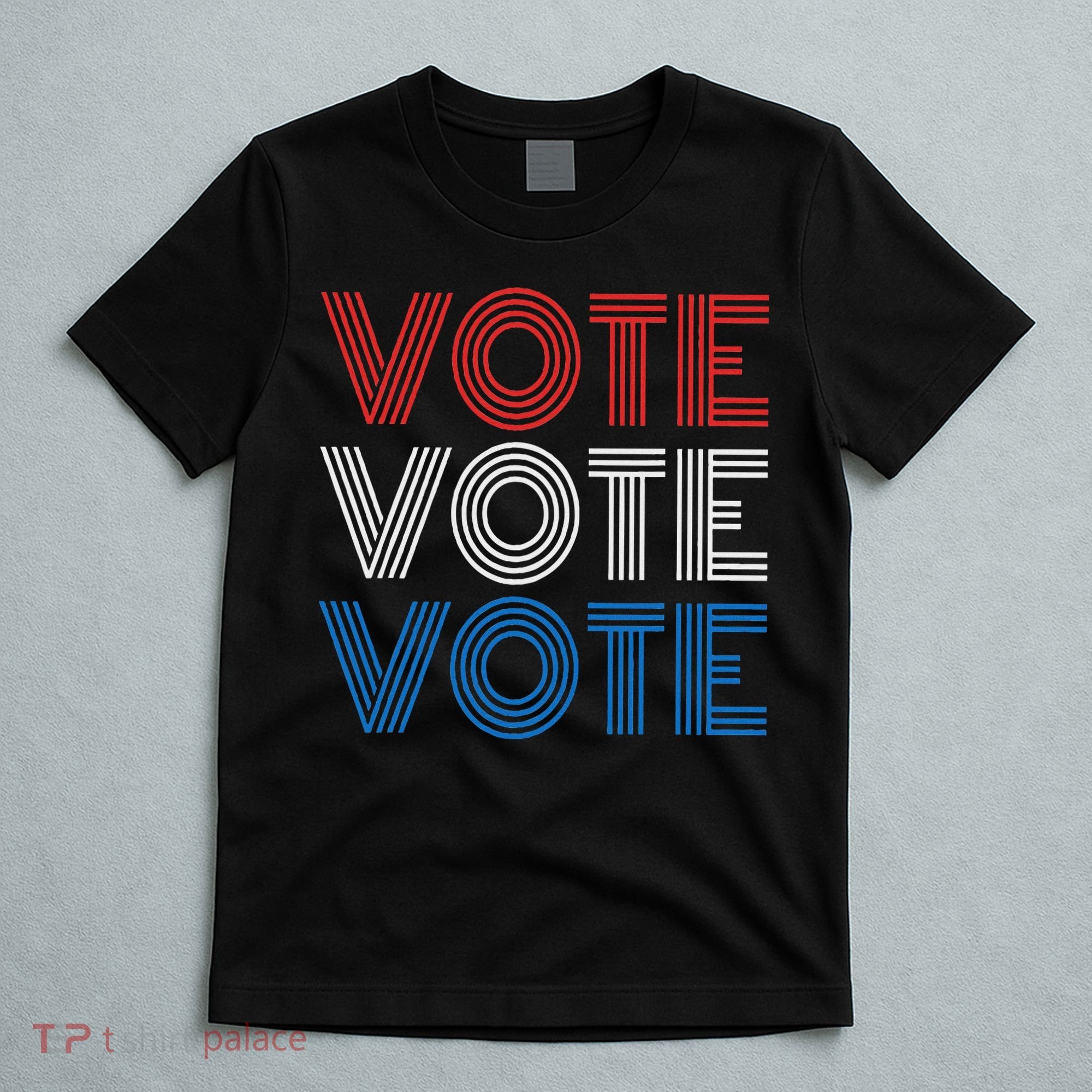 Vote Vote Vote Red White Blue Retro Election  T-Shirt