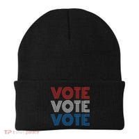 Vote Vote Vote Red White Blue Retro Election  Beanie thumb 0