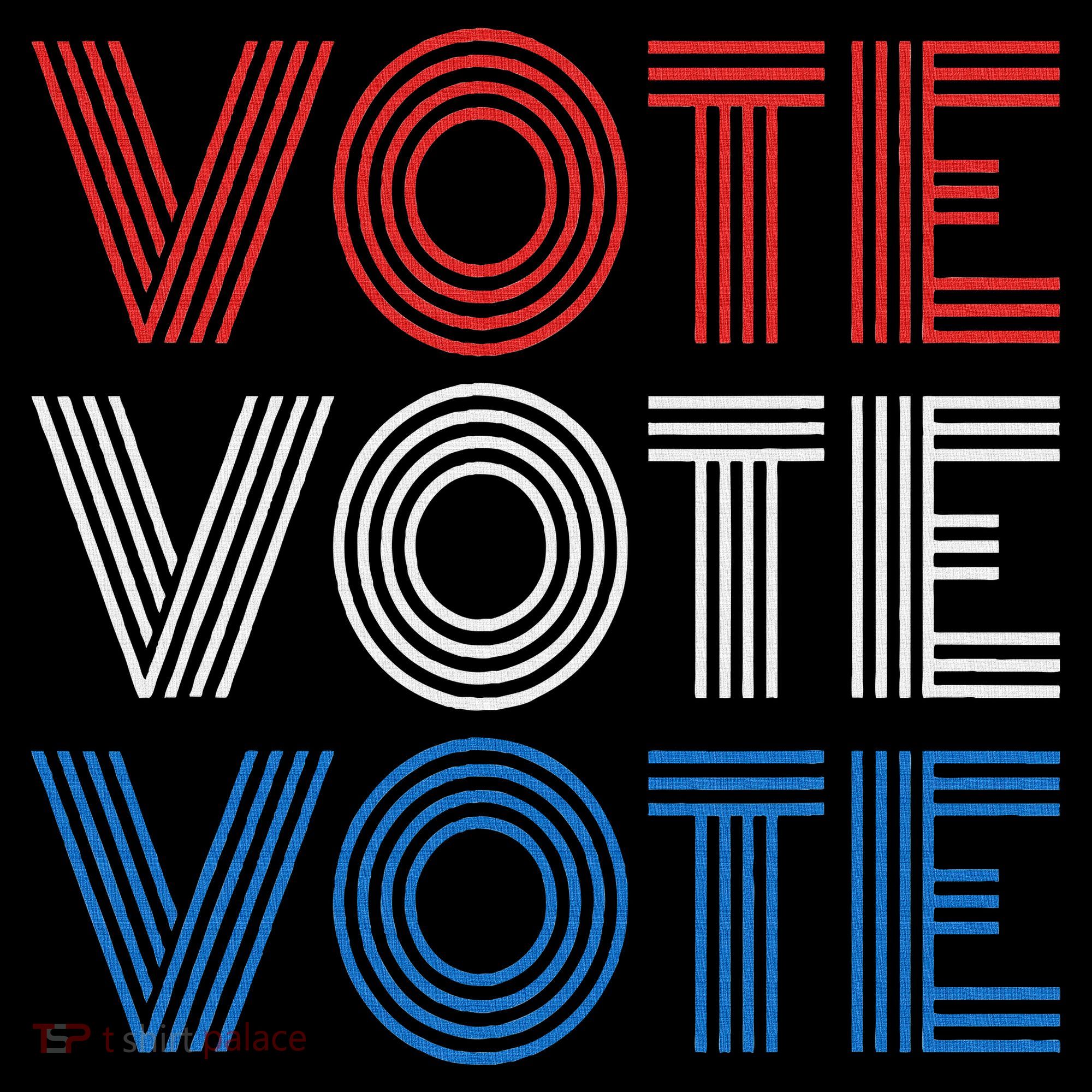 Vote Vote Vote Red White Blue Retro Election  Women's Hoodie