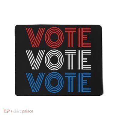 Vote Vote Vote Red White Blue Retro Election  Mousepad
