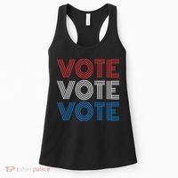 Vote Vote Vote Red White Blue Retro Election  Women's Tank Top thumb 0